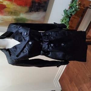Jessica Simpson Black Trench Coat Size M